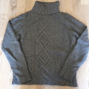 J crew grey turtleneck sweater